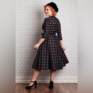 Miss Candyfloss Della Tartan Swing Dress XS